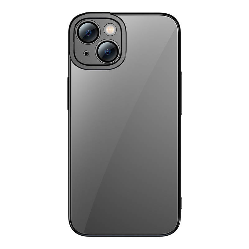 Baseus Glitter Transparent Case and Tempered Glass set for iPhone 14 Plus (black) - Image 2