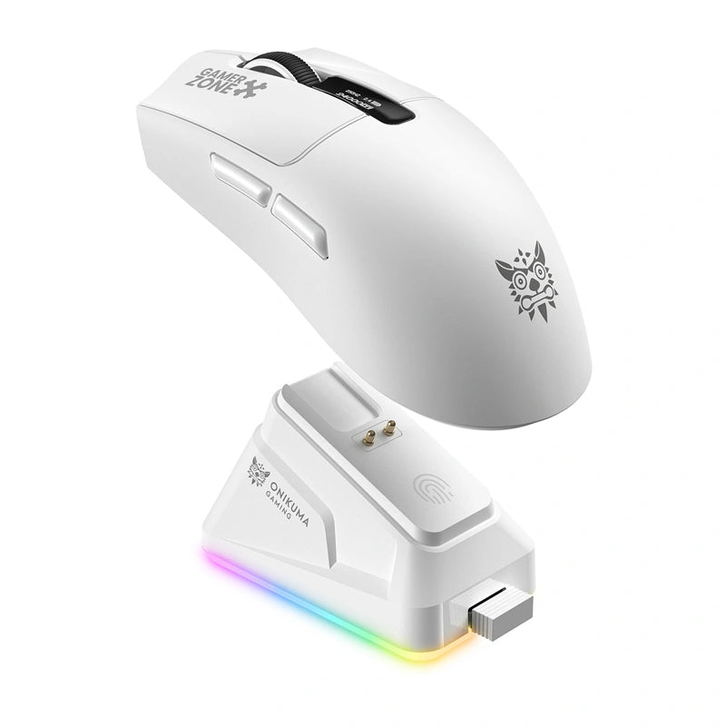 ONIKUMA DM10 Wireless Mouse (White) - Image 1