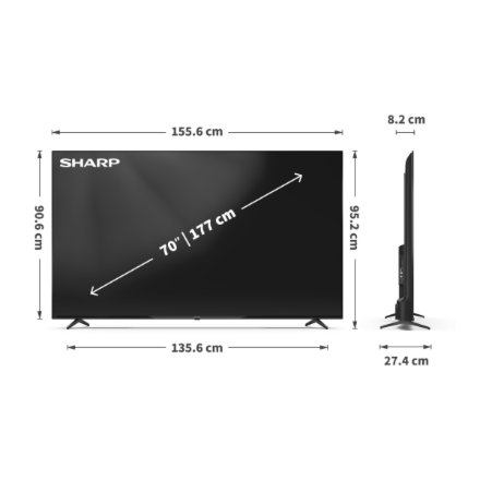 Sharp 70HL4265E 70" (178cm) 4K Ultra HD LED Google TV | Sharp