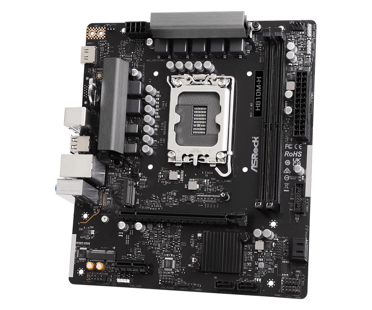 Mainboard ASROCK Intel H810 LGA1851 Micro-ATX Memory DDR5 Memory slots 2 H810M-H