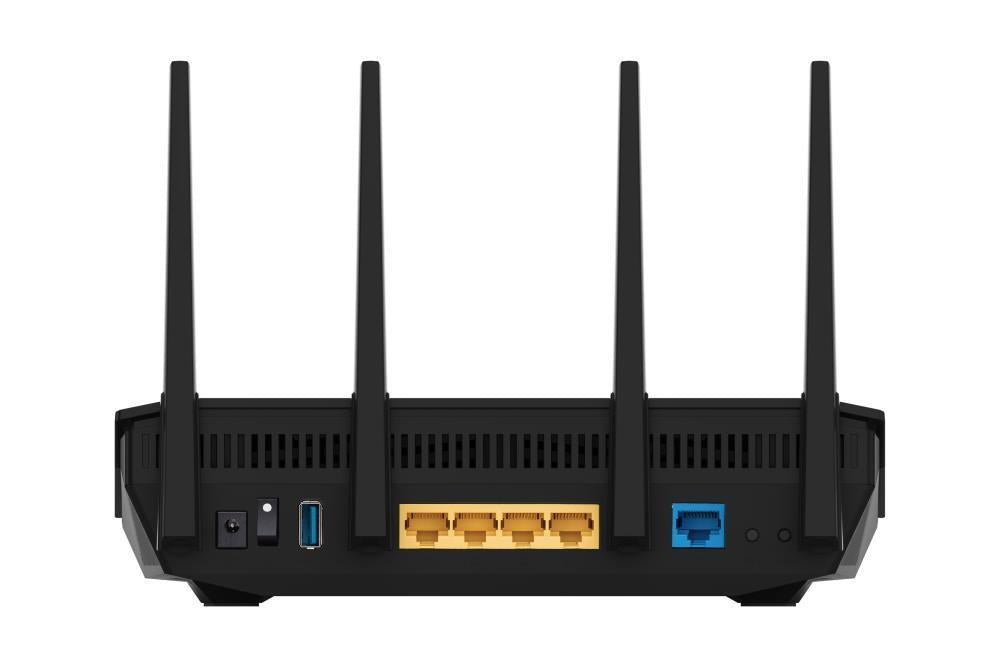 Wireless Router ASUS Wireless Router 5400 Mbps Mesh Wi-Fi 5 Wi-Fi 6 IEEE 802.11a IEEE 802.11b IEEE 802.11g IEEE 802.11n USB 3.2 4x10/100/1000M LAN \ WAN ports 1 Number of antennas 4 RT-AX5400