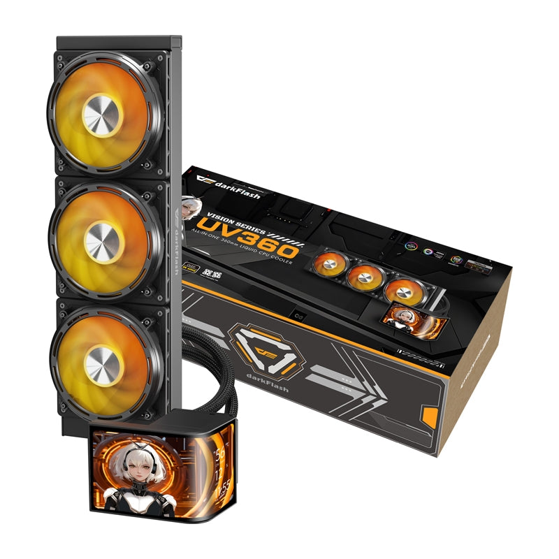 DarkFlash UV360 CPU Cooler (Black) - Image 1