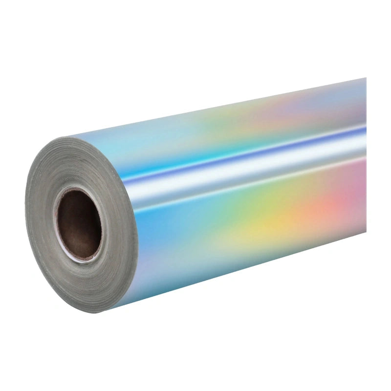 HTVRONT Holographic Self-Adhesive Film, 30.5 cm x 90 cm (silver) - Image 1
