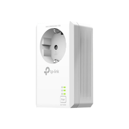 TP-LINK | AV1000 2-Port Gigabit Passthrough Powerline Starter Kit | TL-PA7027P KIT | 10/100/1000 Mbit/s | Ethernet LAN (
