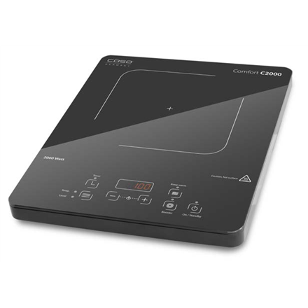 Caso | Free standing table hob | Comfort C2000 | Number of burners/cooking zones 1 | Sensor | Induction | Black