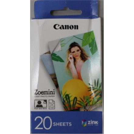 SALE OUT. 20 sheets | ZP-2030 | Photo Paper | White | 5 x 7.6 cm | DAMAGED PACKAGING
