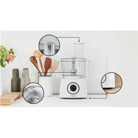Bosch Food Processor | MCM3230W MultiTalent 3 | 800 W | Number of speeds 2 | Bowl capacity 2.3 L | White