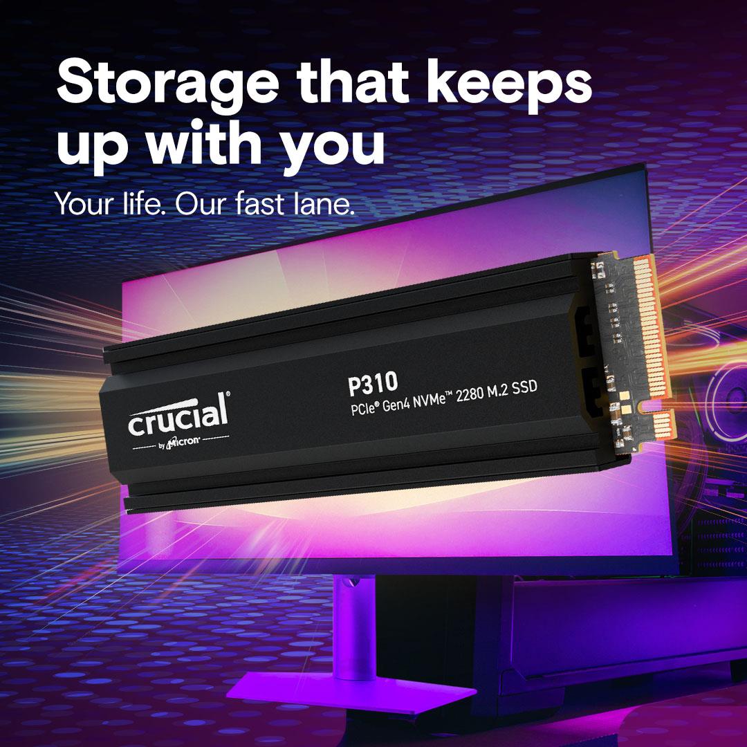 SSD PCIE G4 M.2 NVME 4TB W/HS/P310 CT4000P310SSD5 CRUCIAL