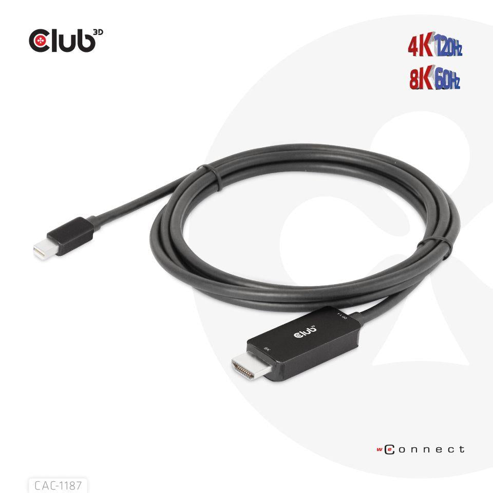 CABLE MINIDP TO HDMI 1.8M/M/M CAC-1187 CLUB3D