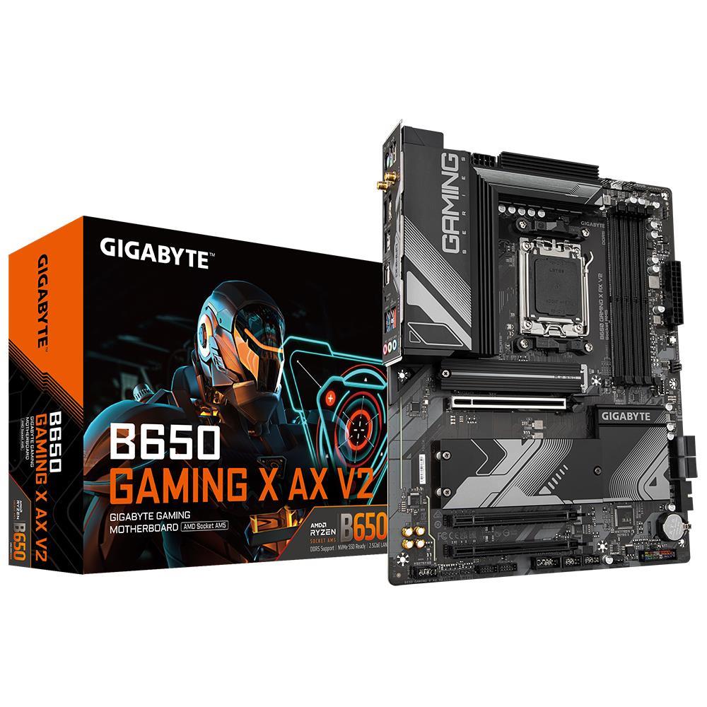 Mainboard GIGABYTE AMD B650 SAM5 ATX Memory DDR5 Memory slots 4 1xPCI-Express 16x 1xPCI-Express 3.0 1x 3xM.2 1xHDMI 1xDisplayPort 3xUSB 2.0 4xUSB 3.2 1xUSB-C 1xPS/2 1xRJ45 3xAudio port B650GAMINGXAXV21.2