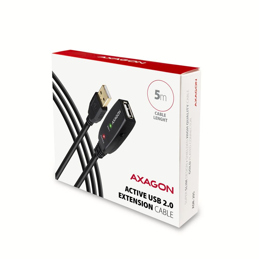 CABLE USB2.0 A-M/A-F ACTIVE/5M ADR-205 AXAGON