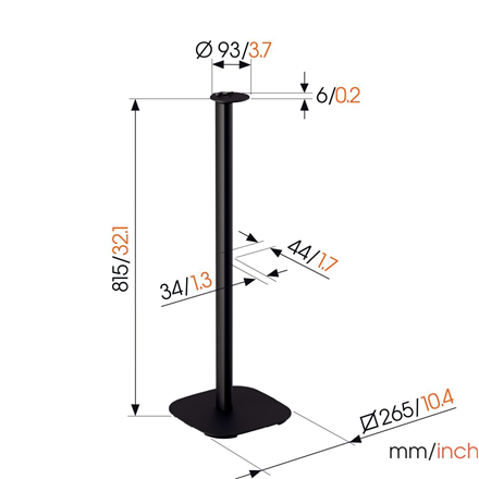 Vogels Floor stand | SFS 4113 Sonos speaker stand for Era 100 | Maximum weight (capacity) 2 kg | Black