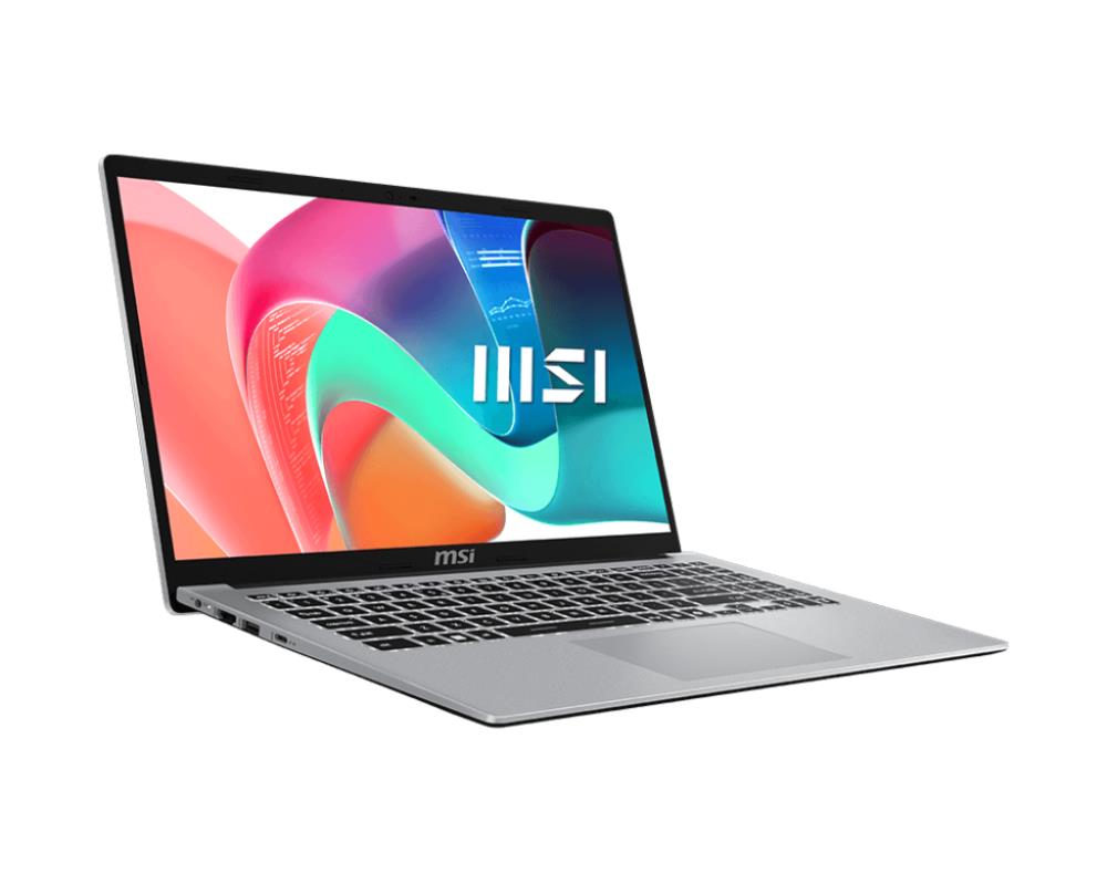 Notebook MSI Modern 15 F13MG CPU Core i3 i3-1315U 1200 MHz 15.6" 1920x1080 RAM 8GB DDR4 SSD 512GB Intel Iris Xe graphics Integrated ENG Card Reader Micro SD Windows 11 Home Silver 1.7 kg MODERN15F13MG-023NL