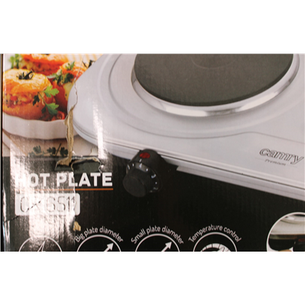 SALE OUT. | Camry | CR 6511 | Hot plate | Number of burners/cooking zones 2 | Rotary knobs | Stainless steel | DAMAGED P