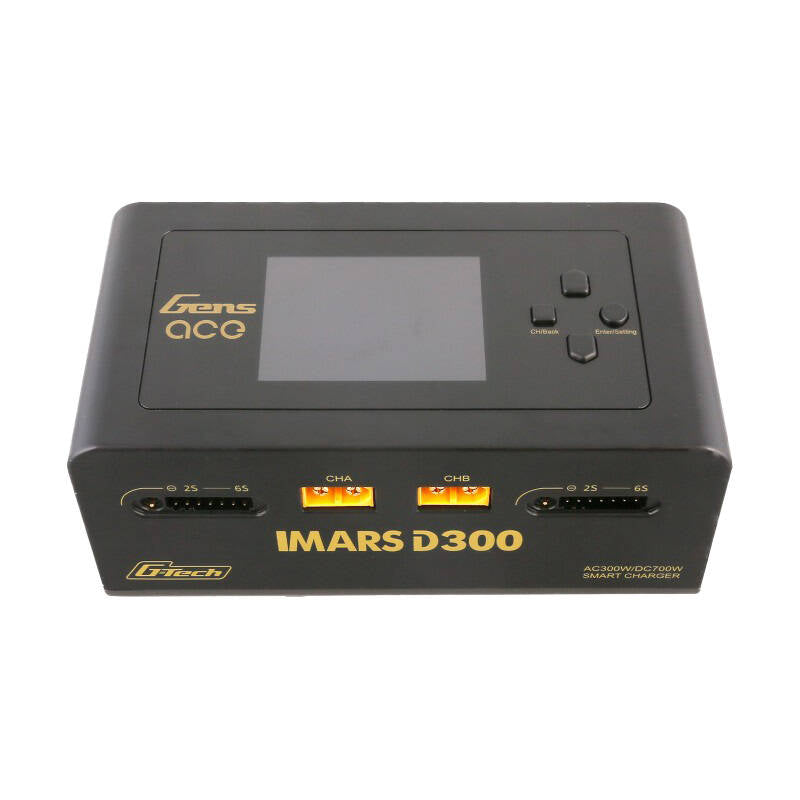 Gens Ace IMARS D300 G-Tech Channel AC/DC 300W/700W RC Battery Charger-EU Black - Image 1