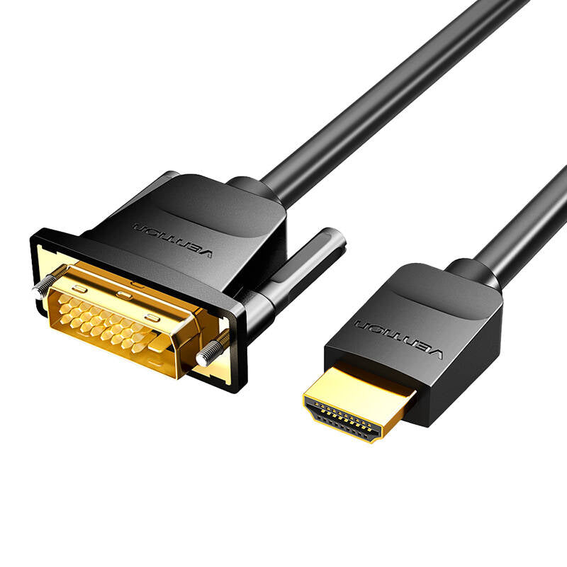 HDMI to DVI (24+1) cable Vention ABFBI 3m, 4K 60Hz/ 1080P 60Hz (black) - Image 2