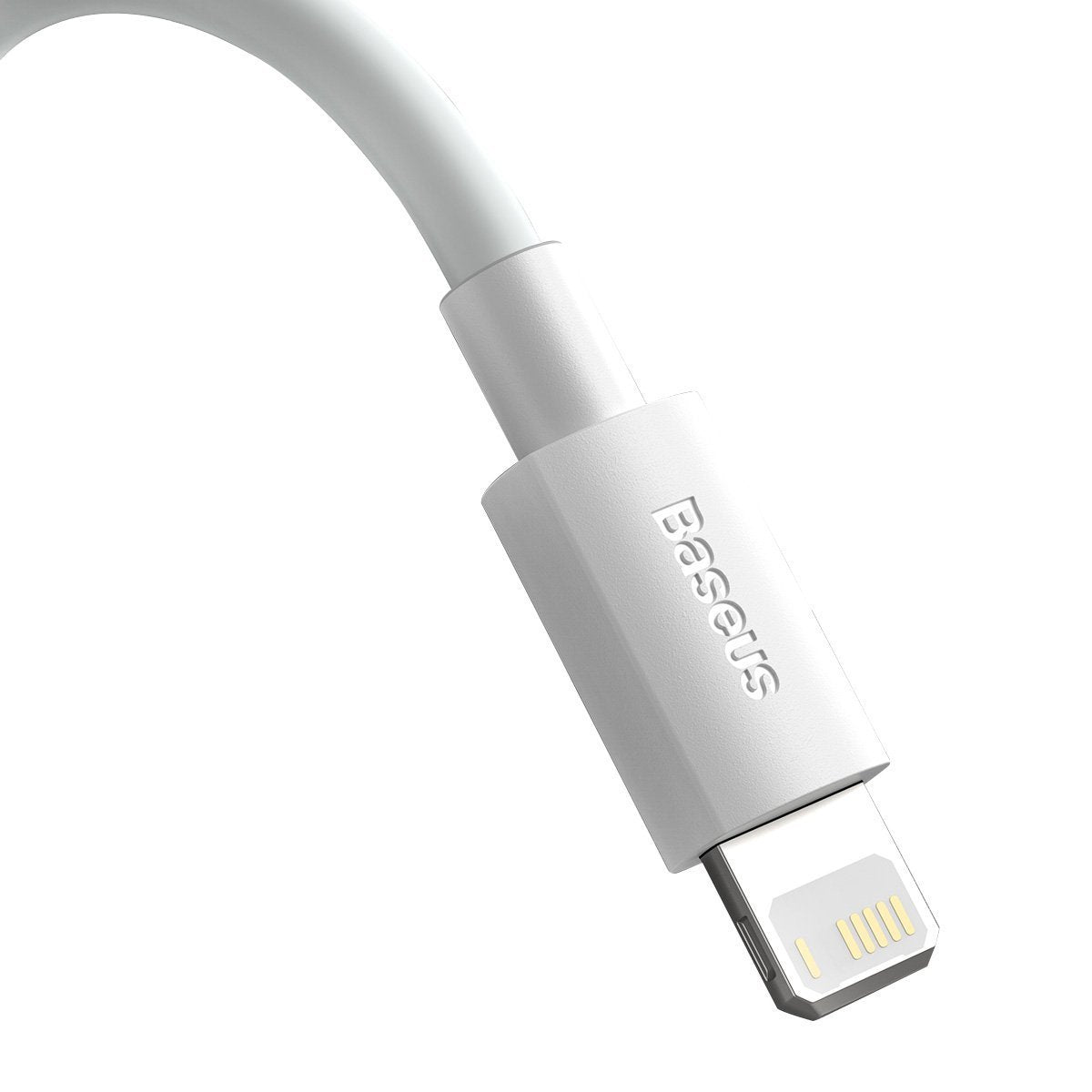 Baseus Simple Wisdom Data Cable Kit USB to Lightning 2.4A (2PCS/Set)1.5m White - Image 2