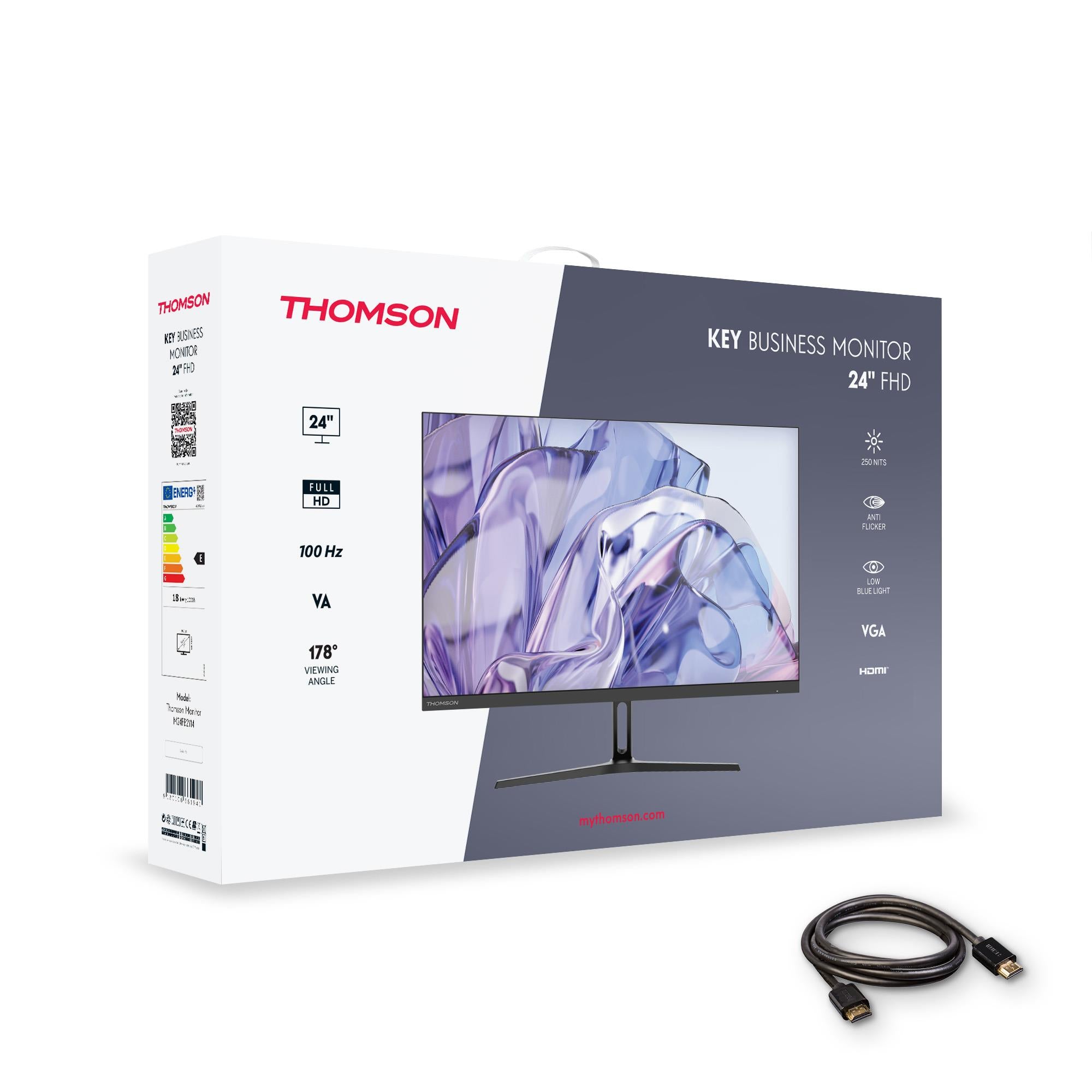 LCD Monitor THOMSON 24 " 1920 x 1080 pixels Full HD Native aspect ratio 16:9 LED Flat M24FB2Y14