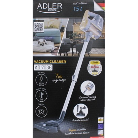 SALE OUT. | Adler | Vacuum Cleaner | AD 7036 | Corded operating | Handstick and Handheld | 800 W | - V | Operating radiu