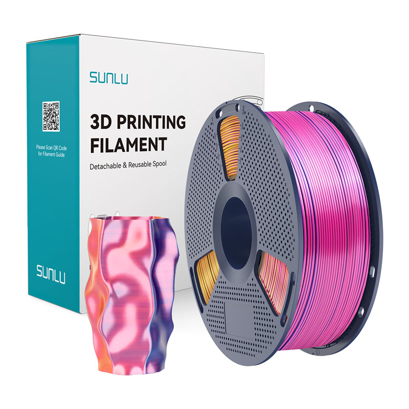 Sunlu PLA+ Silk Tri-Color Filament (red, yellow, and blue) - Image 1