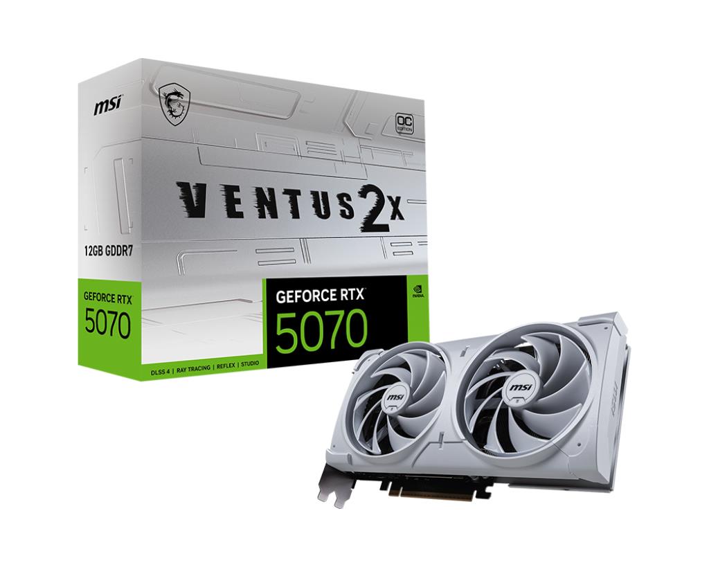 Graphics Card MSI NVIDIA GeForce RTX 5070 12 GB GDDR7 192 bit PCI Express 5.0 Active RTX507012GVEN2XOCWHI
