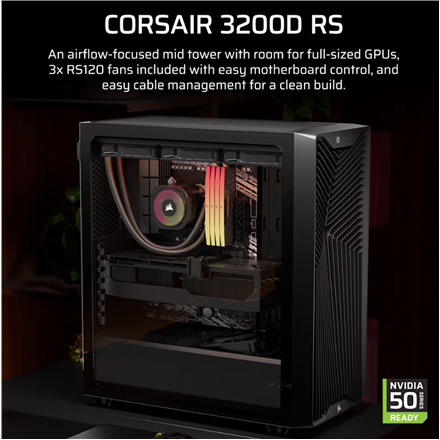 Corsair PC Case | 3200D RS | Black | Mid-Tower