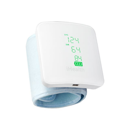 iHealth | Wrist Blood Pressure Monitor | BP7S | White | Blood pressure readings are stored on the secure, free, HIPAA co