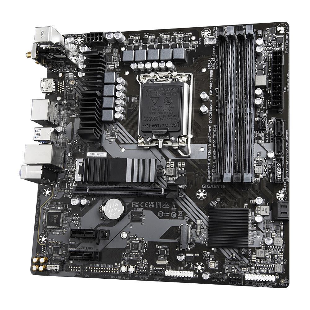 Mainboard GIGABYTE Intel B760 Express LGA1700 Micro-ATX Memory DDR4 Memory slots 4 2xPCI-Express 3.0 1x 1xPCI-Express 4.0 16x 2xM.2 1xHDMI 2xDisplayPort 2xAudio-In 1xAudio-Out 2xUSB 2.0 3xUSB 3.2 1xUSB-C 1xPS/2 1xRJ45 2xRF-Out B760MDS3HAXDDR41.2
