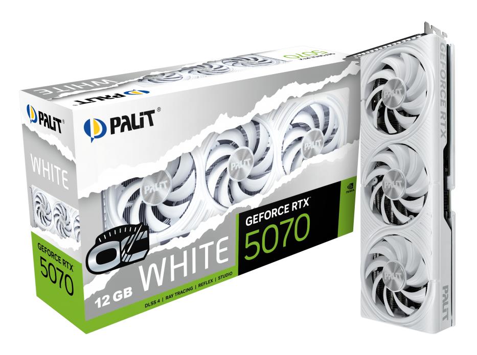 Graphics Card PALIT NVIDIA GeForce RTX 5070 2325 MHz 12 GB GDDR7 192 bit PCI Express 5.0 Active NE75070U19K9-GB2050W