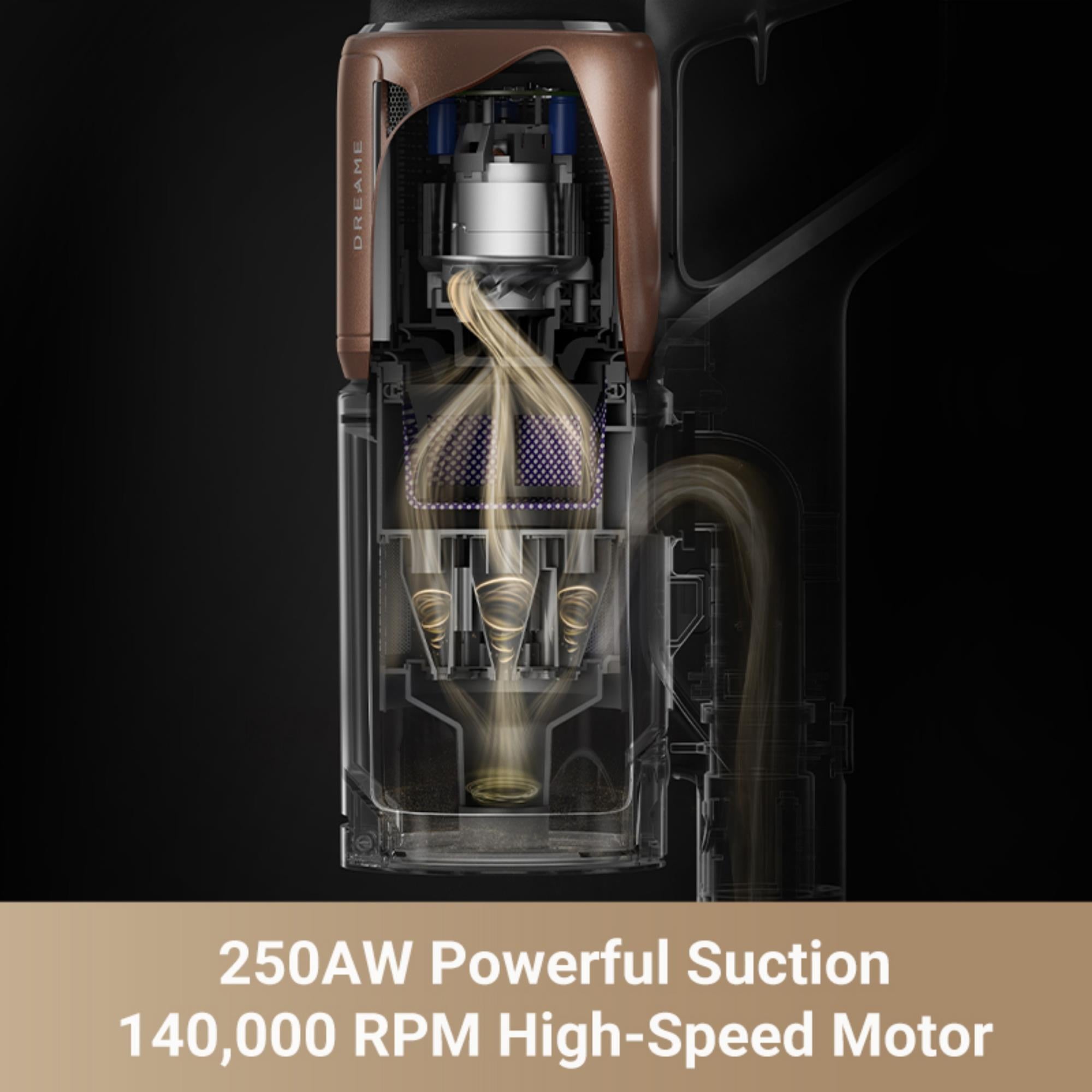 Vacuum Cleaner DREAME Z20 Dry 2-in-1 stick vacuum Black/Copper Bagless Battery Suction power 28000 Pa 2.2 kg VZV16A