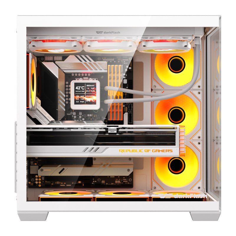 DarkFlash C280 computer case (white) + 7 fans - Image 4