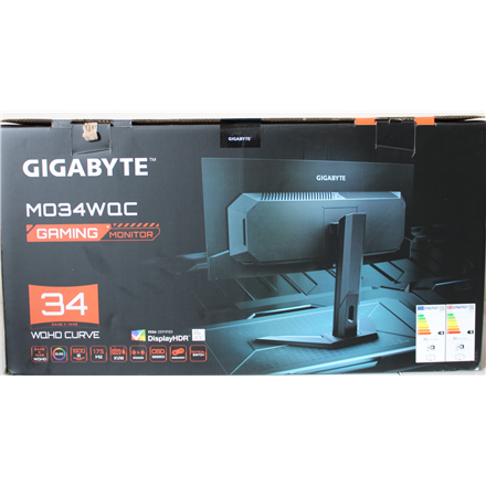 SALE OUT. GIGABYTE MONITOR 34" MO34WQC EK | SALE OUT. MO34WQC EK1 | 34 " | OLED | WQHD | 175 Hz | 0.03 ms | 3440 x 1440