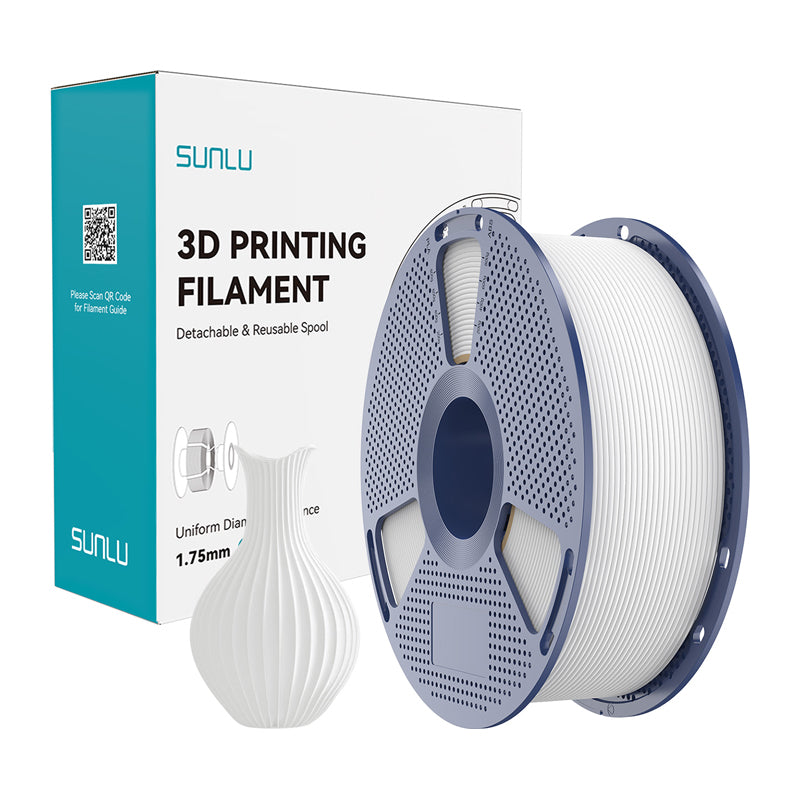 Sunlu PLA Classic White Filament 1.75mm 1KG - Image 1