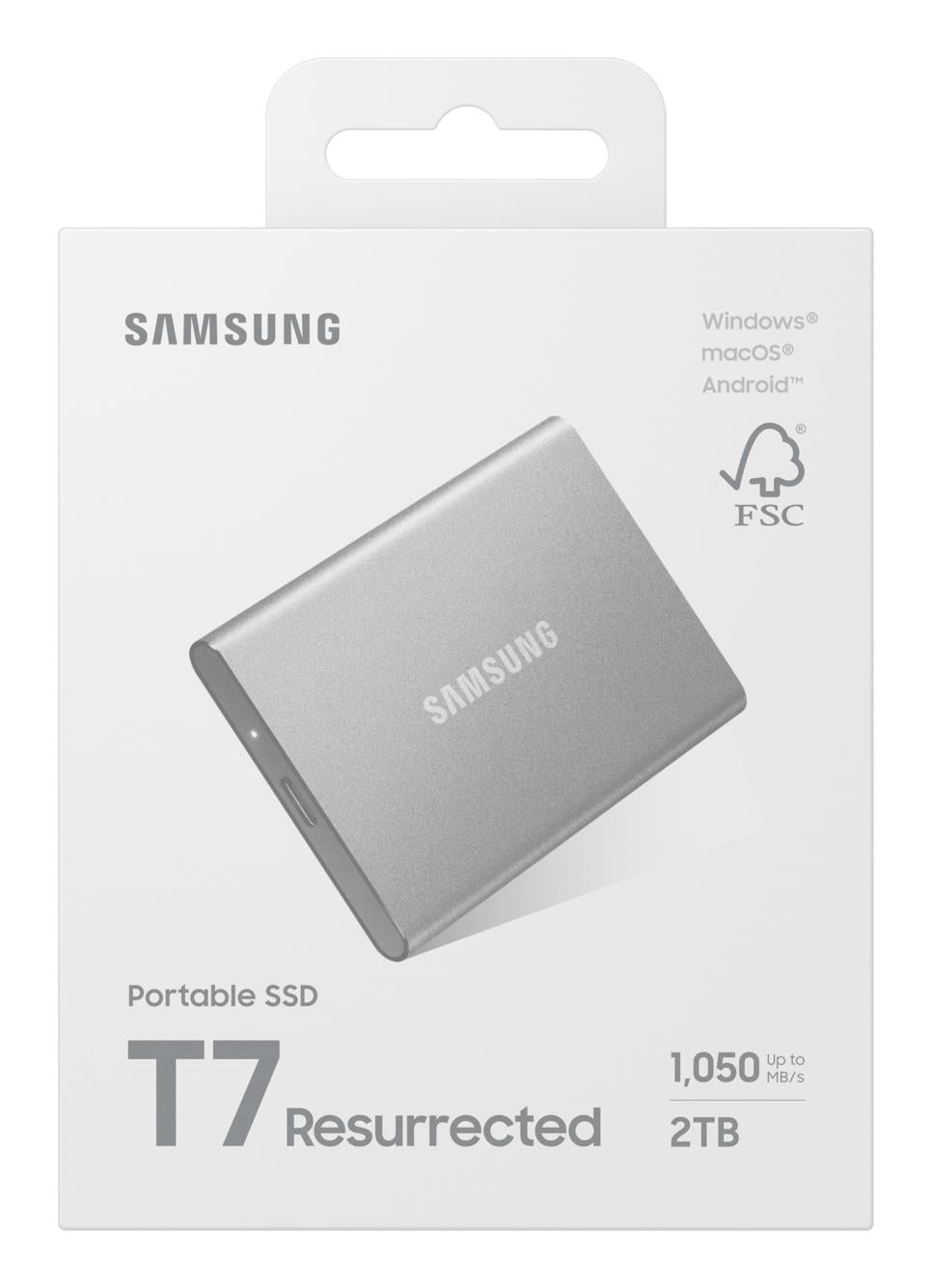 External SSD SAMSUNG Read speed 1050 MB/s Write speed 1000 MB/s 2000 GB MU-PD2T0G/WW