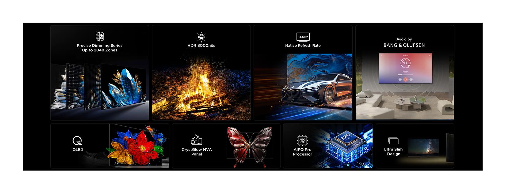 TV Set TCL 50 " 4K Ultra HD 3840 x 2160 pixels Flat 16:9 QD-Mini LED 50C7K