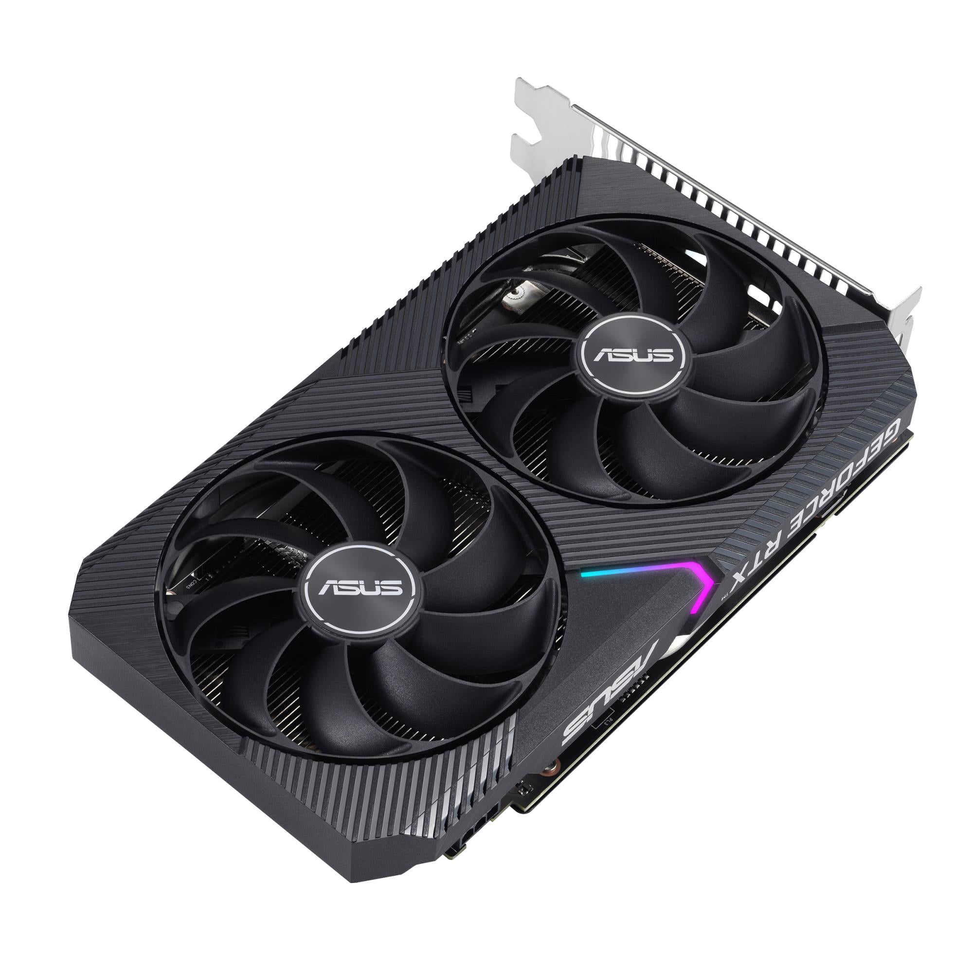 Graphics Card ASUS NVIDIA GeForce RTX 3050 8 GB GDDR6 128 bit PCIE 4.0 16x Dual Slot Fansink 1xDVI-D 1xHDMI 1xDisplayPort DUAL-RTX3050-O8G-V2