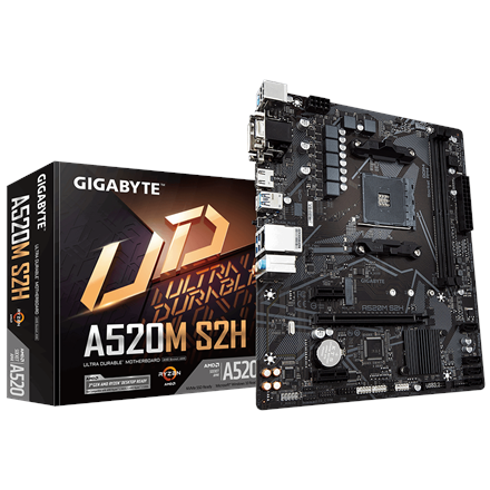 Gigabyte | A520M S2H 1.0 | Processor family AMD | Processor socket AM4 | DDR4 DIMM | Memory slots 2 | Chipset AMD A | Mi