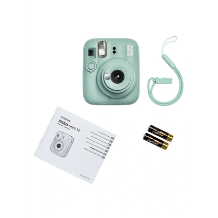 Fujifilm Instant Camera | Instax mini 13 + Instax Mini Glossy (10pl) | Green | 0.3m - ∞ | 800