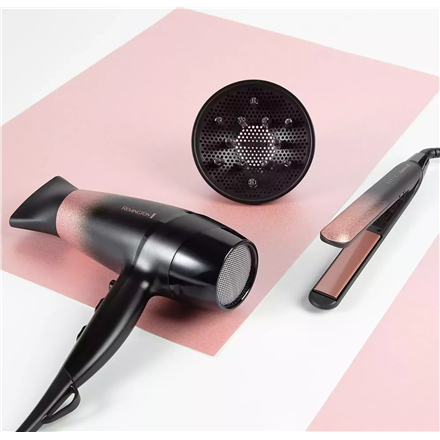 Remington Hair Dryer | D5305 Rose Shimmer | 2200 W | Number of temperature settings 3 | Ionic function | Diffuser nozzle