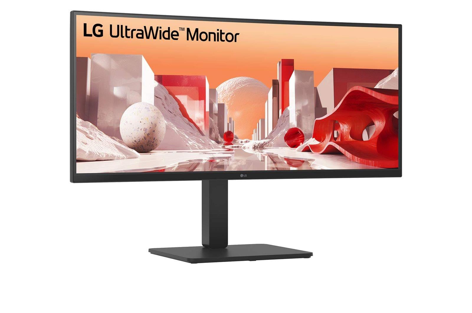 LCD Monitor LG 34 " 3440 x 1440 pixels Wide Quad HD Native aspect ratio 21:9 LCD Curved 34BA75QE-B