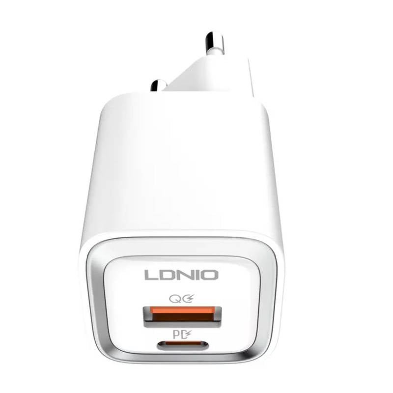 Wall charger LDNIO A2318M USB, USB-C + USB-C - Lightning Cable - Image 1
