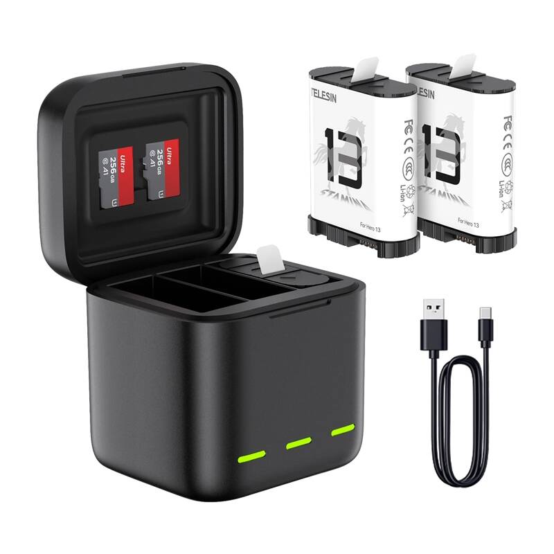 Three-channel battery charger for GoPro Hero 13 Black Telesin (S0-BCG-10-TGP) - Image 1