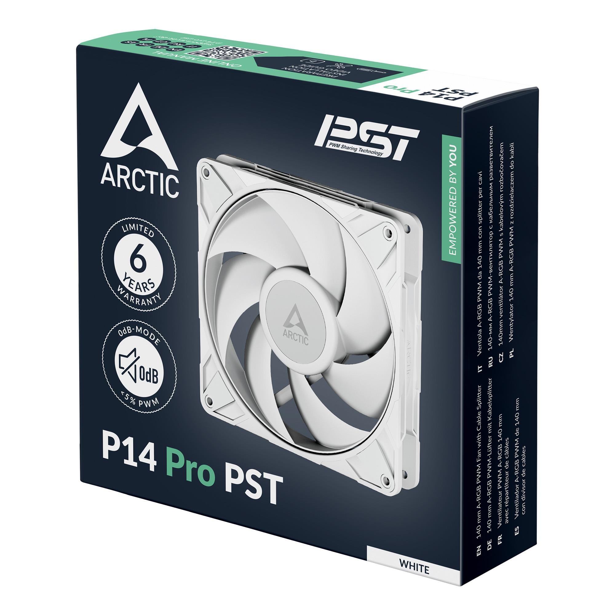 CASE FAN 140MM P14 PRO PST/WHT ACFAN00317A ARCTIC