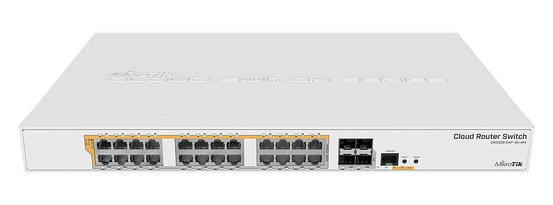 Switch MIKROTIK Type L3 Rack 24x10Base-T / 100Base-TX / 1000Base-T 4xSFP+ 1xRJ45 CRS328-24P-4S+RM