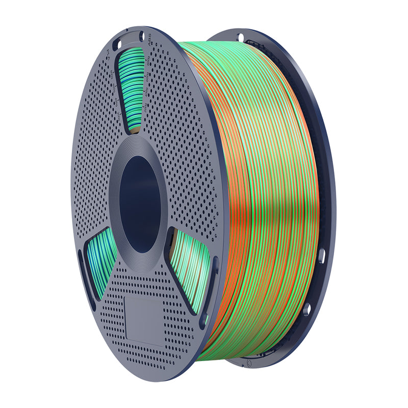 Sunlu PLA+ Silk Tri-Color Filament (orange, blue, and green) - Image 4