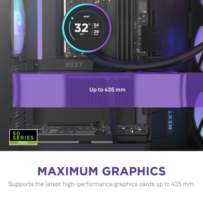 Case NZXT ATX/micro ATX/Mini-ITX/EATX Black Midi Tower PC CM-H92FB-R1