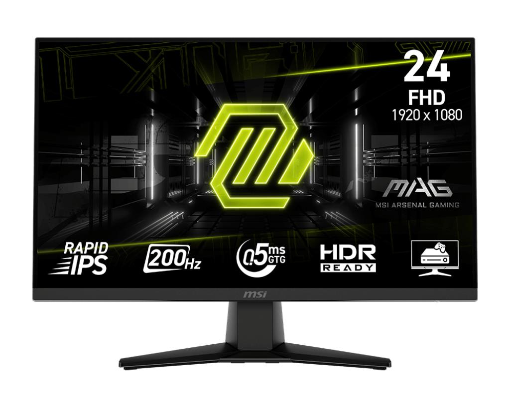 LCD Monitor MSI MAG 242F 23.8" Gaming Matte Panel IPS 1920x1080 16:9 200Hz 0.5 ms Colour Black MAG242F