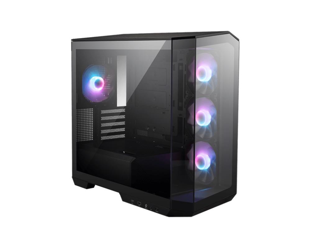 Case MSI MidiTower Case product features Transparent panel Not included MicroATX Colour Black MAGPANOM100RPZ