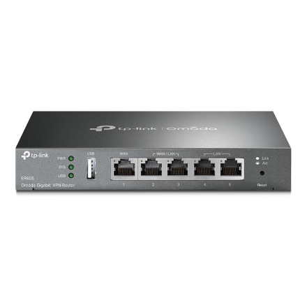 TP-LINK | SafeStream Multi-WAN VPN Router | TL-ER605 | 802.1q | 10/100/1000 Mbit/s | Ethernet LAN (RJ-45) ports 1 Fixed