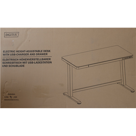 SALE OUT. Electric Height Adjustable Desk | Height adjustment 72 - 121 cm | Maximum load weight 50 kg | Metal | White |